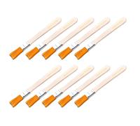 10Pcs Trim Paint Brush Set Soft Nylon Bristle Wood Handle Include 1 Pair Gloves for Edges Painting Wall Cabinet Edges Tool