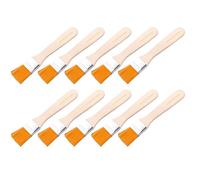 10Pcs Trim Paint Brush Set Soft Nylon Bristle Wood Handle Include 1 Pair Gloves for Edges Painting Wall Cabinet Edges Tool
