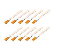 10Pcs Trim Paint Brush Set Soft Nylon Bristle Wood Handle Include 1 Pair Gloves for Edges Painting Wall Cabinet Edges Tool