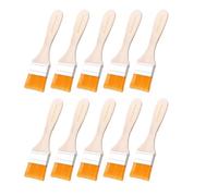 10Pcs Trim Paint Brush Set Soft Nylon Bristle Wood Handle Include 1 Pair Gloves for Edges Painting Wall Cabinet Edges Tool