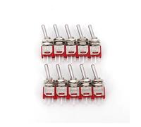 10Pcs TS-4 3Pin ON-ON SPDT 5mm Panel Sub-Miniature Toggle Switch AUOQKQUT