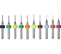 10pcs Tungsten Carbide Micro Drill Bits Set Engraving Tools for PCB Circuit Board 0.3mm+0.4mm+0.5mm+0.6mm+0.7mm+0.8mm+0.9mm+1.0mm+1.1mm+1.2mm