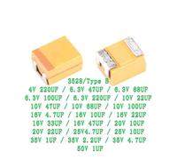10pcs Type B 1UF 4.7UF 10UF 47UF 100UF 220UF Tantalum Capacitor 4V 6.3V 16V 20V 25V 35V 50V 3528 1210 227 476 107 475 106 105 NWPNLXEA(B 10V 47UF 476)