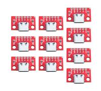 10pcs Type C Board Test Féminin 16p À 2 54 Mm Connecteurs Socket USB 3 1 PCB Board High Current Adapters Adaptors Module Module TRAPINITION