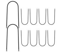 10PCS U Shape Gutter Stakes Rustproof Metal Downspout Ground Nails | 10PCS U Shape Metal Gutter Stakes For Securing 4 Inch Rainwater Downspout Extensions