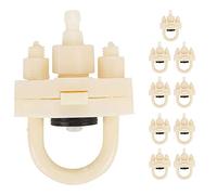 10Pcs U - Shaped Chicken Waterer Switch | ABS Plastic Poultry Drinking Fountain Accessory | Fits 8mm / 9.5mm Pipes | Adjustable Buckle Design for Easy Installation