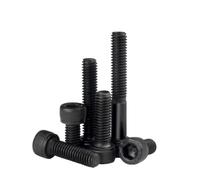 10pcs UNC 1/4-20 * 3/8 to 4" US Standard Coarse Thread Black Grade 12.9 Alloy Steel Hex Socket Head Cap Bolt Screw(1-1/2")