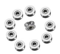 10PCS V624ZZ Roulement à Billes de Rail Poulie de Guide de V-Cannelure en Acier 6mm Miniature Double Bouclier 4x13x6mm pour Système de Mouvement Linéaire de Rail