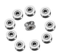 10PCS V624ZZ Roulement à Billes V-Cannelure Poulie de Guide en Acier Miniature à Double Bouclier 4x13x6mm pour Système de Mouvement Linéaire de Rail