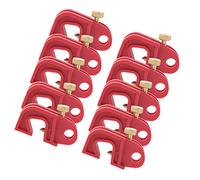 10pcs Verrouillage de Disjoncteur Universel Rouge avec Vis Fonctionne avec Cadenas de Verrouillage