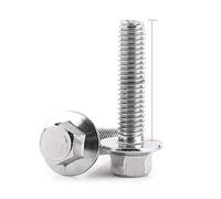 10pcs Vis à Bride Hexagonale M6x20 Acier Inoxydable SS304 Kit de Vis pour Fixation Industrielle Automobile(M6*20)