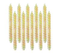 10pcs Vis à Tête Cylindrique à Double Terminé 60 * 6mm Double Terminé Goujon Vis de Filetage Autotaraudeuse Boulons Filetés À Bois Mobilier Connecteur Goujons Tiges pour le travail du bois