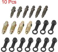 10Pcs Vis de Purge Frein Boulon Banjo M6x1 M7x1 M8x1.25 M10x1.25 Bleeder Vis pour Motocyclette