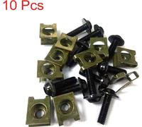 10pcs Vis Six Pans Creux M6 Noir Clips Fixation Kit Vis U-Type métal