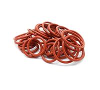 10pcs VMQ en silicone rouge O Anneau CS 5 mm d'épaisseur Grade alimentaire Affonche étanche Isularée Rond O Point de joint de forme,ID 15mm OD 25mm