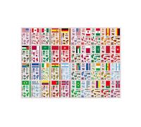 10Pcs Waterproof National Flag Temporary Tattoos, World Cup Fan Face & Body Stickers For Football Match Day Decor(ZA)