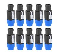 10PCS Waterproof Speaker Wire Connectors, 4Pin NL4FC Connector, Stage Speaker Wire connectors, Audio & Video Connectors & Adapters (Bleue)