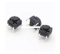 10Pcs Waterproof Tact Switch 6 * 6 * 6mm Dustproof Switch 4Pin SMT Buttons