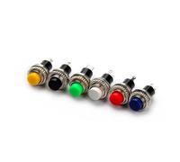 10pcs White Red Green Blue Black Yellow Round Normal Open NO 10mm Momentary OFF-(ON) Push button Switches DS-314 NWPNLXEA(Gelb)