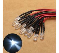 10Pcs X 10 Pré Câblé 5Mm Bright Led Ampoule 20Cm Prewired 12V