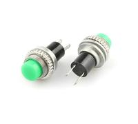 10pcs10MMSmall Button Switch Ds-316 Ds-314 Non Lock Self Reset Doorbell Horn Switch Button Switch NWPNLXEA(DS-314Reset green,One Size)