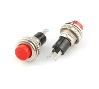 10pcs10MMSmall Button Switch Ds-316 Ds-314 Non Lock Self Reset Doorbell Horn Switch Button Switch NWPNLXEA(DS-316 Reset red,10pcs)