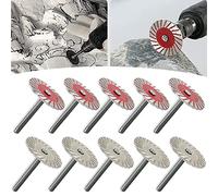 10pièce Lames de sculpture sur pierre de 40 mm,roue de coupe revêtue de diamant,lame de scie de gravure de disque turbo,Mini Disque De Coupe En Métal Pour Granit,Marbre,Béton. (Deux types)