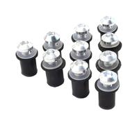 10Pièces Carénage Pare-brise Vis Boulon Boulon De Montage De Pare-BriSe Pour Ninja 250 300 650 H2R 250R ZX6R ER6N ZX14R Vis Écrous(ARGENT)