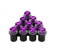 10Pièces M5 Carénage Pare-brise Vis Boulon Kit Boulon D’écrou De Montage De Pare-brise Pour YZF R15 R25 R125 R1 600R R1M R1S YZF600R LS Vis Écrous(10 pieces Violet)