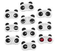 10Pièces Masque de Mignon pour Garçon Fille Lot de Design Panda Accessoires de Voyage pour Relaxant