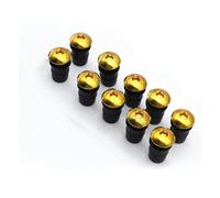 10pièces/Set Kit Moto M5 15mm Métrique Caoutchouc Puits Écrous Pare-brise Carénage Capot Moto Vis Boulons Vis Écrous(A-golden)