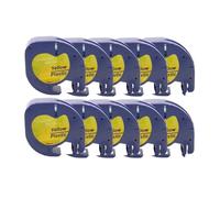 10PK Compatible For Dymo LetraTag Ruban D'étiquettes 91201 91200 91331 91221 Ruban En Plastique Multicolore For Imprimante D'étiquettes LT100H 100T(91332 10PK)