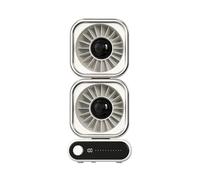 10Rechargeable Desk Fan, Auto Oscillating Blower, 5.75x4.57x12.64 Inches Accessory Cooler with Digital Display, ABS Device, Modern Desktop Fan with Noiseless Style, Living Room for Apartment