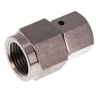 10S & G1/2'' Emerillon droit en acier inoxydable avec filetage femelle pour manomètres 630 bar Cône d'etancheite en FKM ISO 8434-1