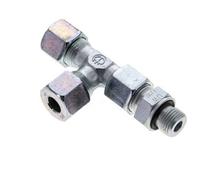 10S & M16x1.5 Acier zingue Raccord en T à angle droit avec filetage mâle 630 bar Ajustable ISO 8434-1