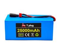 10S6P 36V 25Ah Lithium ION Battery Pack li-ION Battery Built in 25a BMS with and Charger for 100W-500W Electric Scooter Ebike Bicycle XT60/T T Plug,36V 25Ah