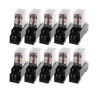 10set 12V 24V 36V 48V AC/DC 110V 220V 380V AC Coil Power Relay LY2NJ DPDT 8 Pin HH62P JQX-13F avec Socket Base OK (DC,36V)