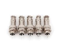 10Sets GX12 Metal 12mm Panel Plug and Socket Circular Aviation Cable Connector MQXFCZUX(3P Plug and Socket)