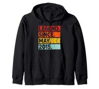 10th Birthday Gifts Legend Since May 2015 10 Years Old Sweat à Capuche
