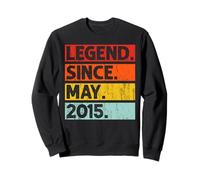 10th Birthday Gifts Legend Since May 2015 10 Years Old Sweatshirt
