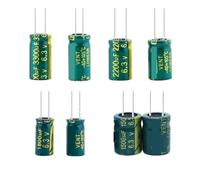 10V DIP High Frequency Aluminum Electrolytic Capacitor 47uF 100uF 220uF 330uF 470uF 680uF 1000uF 1500uF 1800uF 2200uF 3300uF MQXFCZUX(10V 22000 UF 2PCS)
