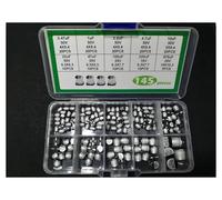 10value Mix Aluminum Electrolytic Capacitor Kit Box 145PCS 0.47uf 1uf 2.2uf 4.7uf 10uf 22uf 47uf 100uf 220uf 470uf 10v 25v 35v NWPNLXEA
