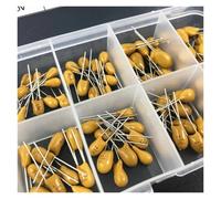 10values 100pcs 35V/50V 1uF 2.2uF 3.3uF 4.7uF 6.8uF 10uF 22uF 33uF 47uF tantalum capacitor assorted kit with storage box NWPNLXEA