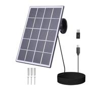 10w Solar Panel Charger - Security Camera Accessory, Waterproof with Adjustable Mount | Suitable for Rechargeable Cameras Home Garden Monitoring Protection Energy Efficient Installation
