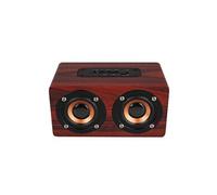 10W Sortie Rétro bois sans fil Haut-parleur Bluetooth Mini 3D double haut-parleurs USB G
