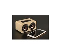 10W Sortie Rétro bois sans fil Haut-parleur Bluetooth Mini 3D double haut-parleurs USB