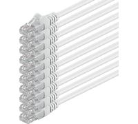 10x 0,25m Câble Réseau Cat6 Cat 6 - RJ45 Ethernet LAN DSL Routeur Modem - Blanc