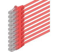 10x 1m Câble Réseau Cat6 Cat 6 - RJ45 Ethernet LAN DSL Routeur Modem - Rouge