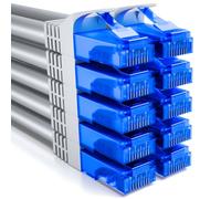 10x 2m CAT6 Set de Câbles Réseau - U-UTP RJ45 CAT-6 Câble LAN Câble Patch Ethernet Câble DSL Switch Routeur Modem Répéteur Panneau de Brassage - Gris