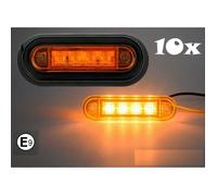 10x 4 LED Feux Gabarit Position Lateraux Arriere Orange Flush Fit 12-24V